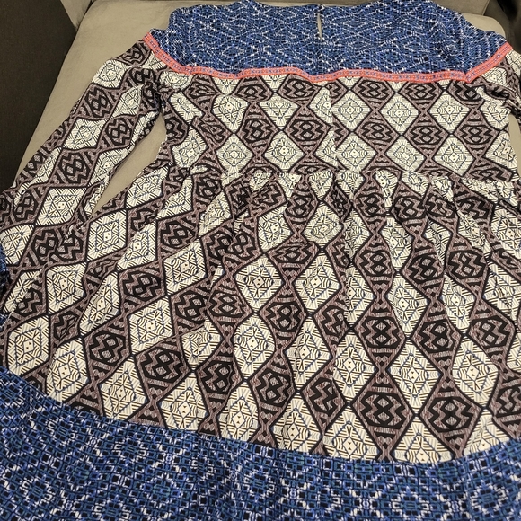 Umgee Aztec Print Tribal Boho Babydoll Tunic Dress Size Medium - Picture 3 of 11